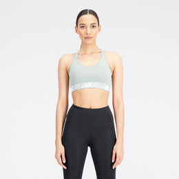 New Balance Grey Woman's Sports Bra-WB11034