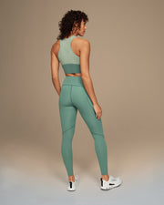 ON Women Green Cotton Blend Crew Neck Top