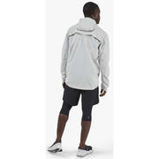 ON Men White Polyester Blend Hoodie Anorak