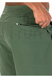 ON Men Green Polyester Blend Sports Short