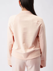 ON Women Peach Cotton Blend Crew Neck Top