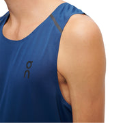 ON Men Navy Blue Cotton Blend Sports Tshirt