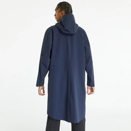 ON Men Navy Polyester Blend Hooded Parka Coat Parka Coat