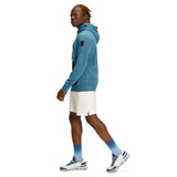 ON Men Blue Cotton Blend Hood Hoodie