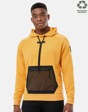 ON Men Yellow Cotton Blend Hood Hoodie