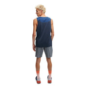 ON Men Navy Blue Cotton Blend Sports Tshirt