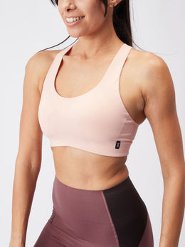 ON Women Cherry Red Poly Elastane Sports Bra