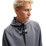 ON Men Grey Cotton Blend Hood Hoodie