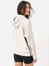 ON Women White Cotton Blend Hood Hoodie