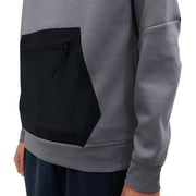 ON Men Grey Cotton Blend Hood Hoodie